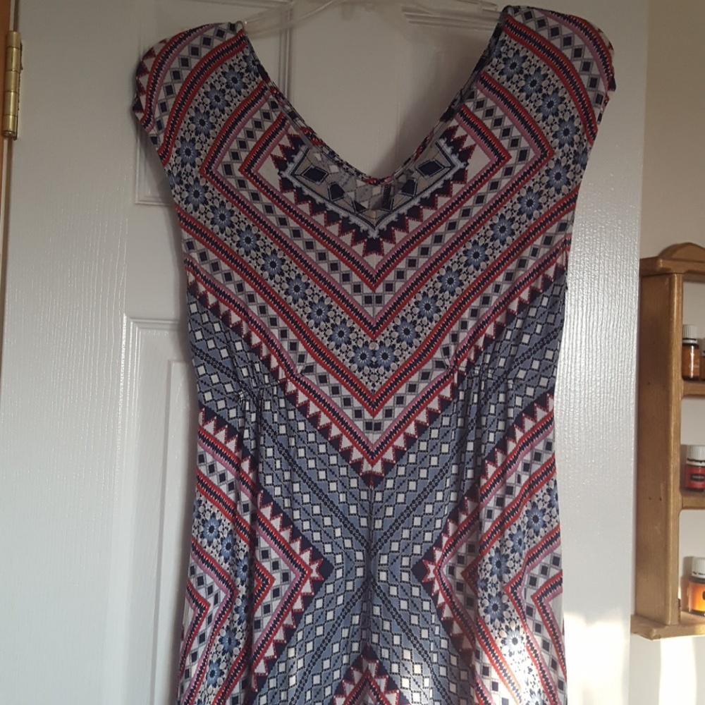 Jessica Simpson boho maternity dress, floor length